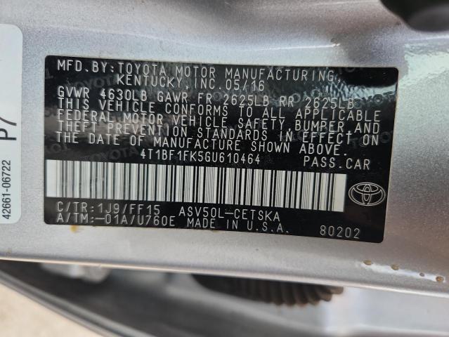 4T1BF1FK5GU610464 Toyota 2ar-fe