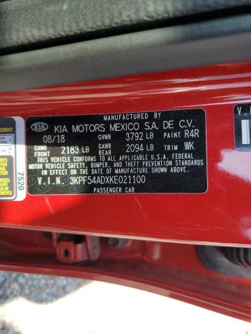 3KPF54ADXKE021100 KIA mpi nu