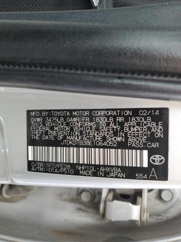 JTDKDTB38E1064052 Toyota 1nz-fxe+1lm