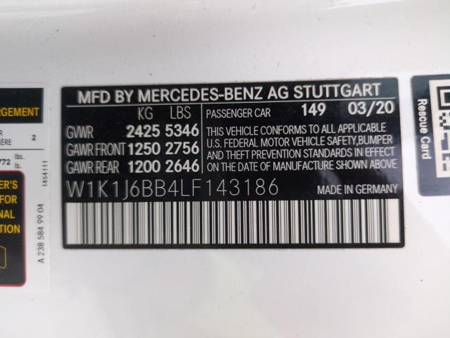 W1K1J6BB4LF143186 Mercedes-Benz m256