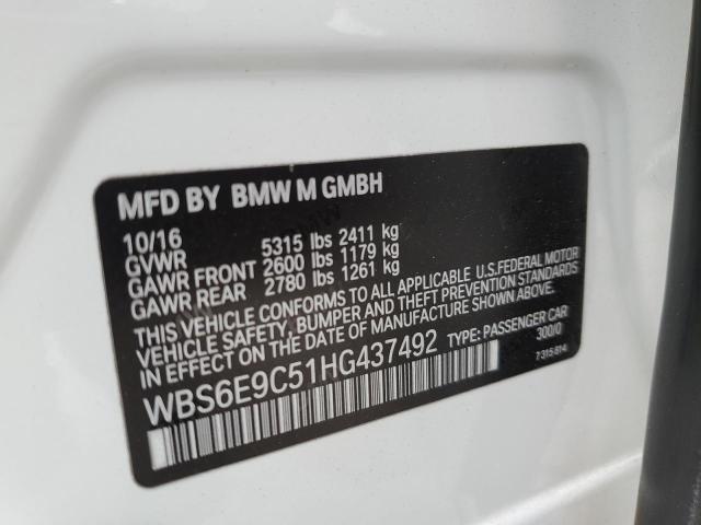 WBS6E9C51HG437492 BMW 2017