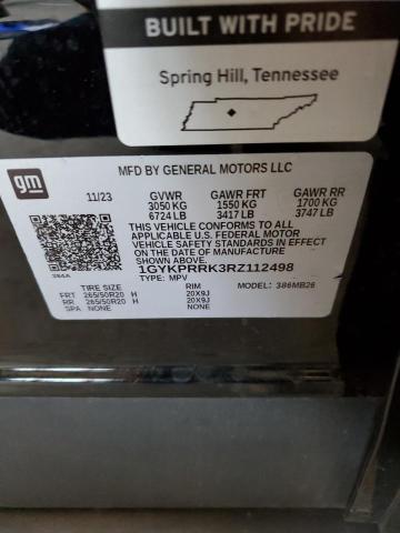 1GYKPRRK3RZ112498 Cadillac x0d + ec6