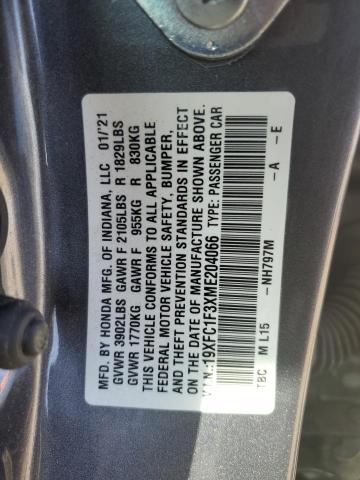 19XFC1F3XME204066 Honda l15b7