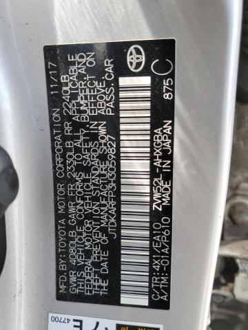 JTDKARFP3H3059827 Toyota 2zr-fxe+1nm