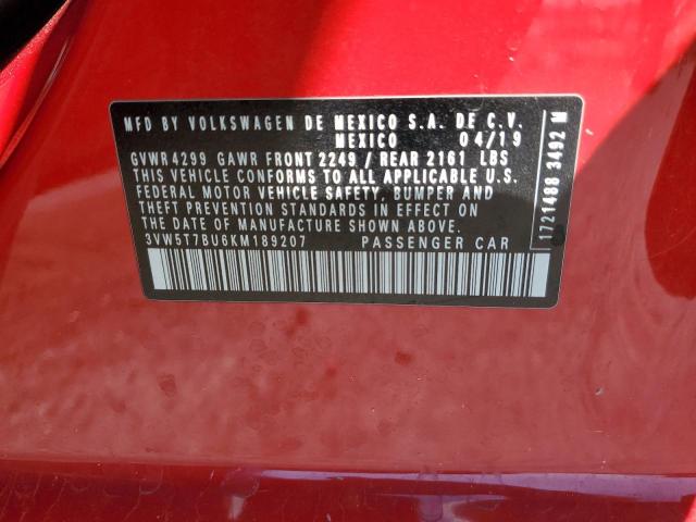 3VW5T7BU6KM189207 Volkswagen JETTA GLI