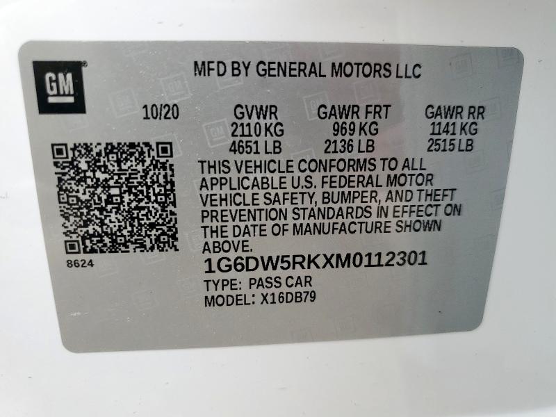 1G6DW5RKXM0112301 Cadillac CT5 LUXURY
