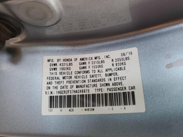 1HGCR2F57HA046675 Honda k24w1