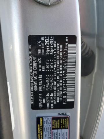 5XYZT3LB7HG458170 Hyundai gdi theta ii