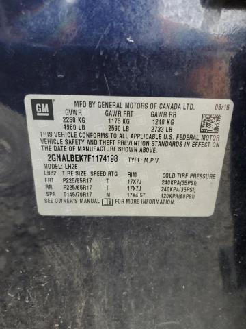 2GNALBEK7F1174198 Chevrolet lea - flex fuel (gas/alc), aluminum, ho,