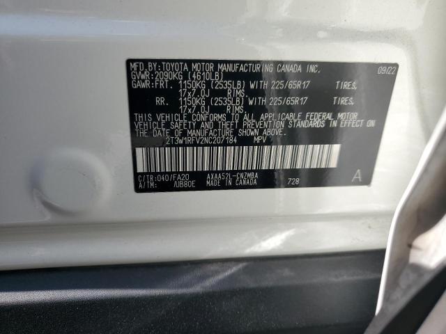 2T3W1RFV2NC207184 Toyota a25a-fks