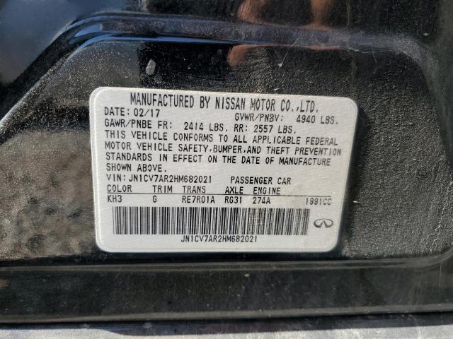 JN1CV7AR2HM682021 Infiniti 2017