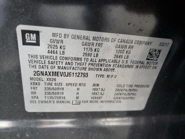 2GNAXMEV0J6112793 Chevrolet lyx - direct injection, vvt, fgt, turbo, alum, gen1