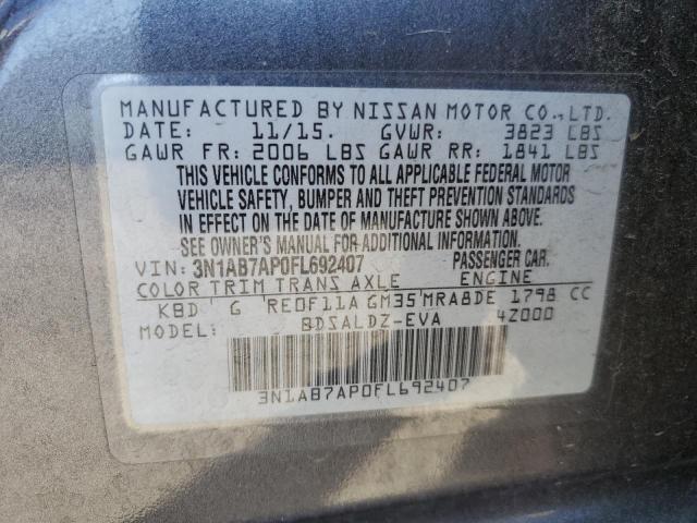 3N1AB7AP0FL692407 Nissan 2015
