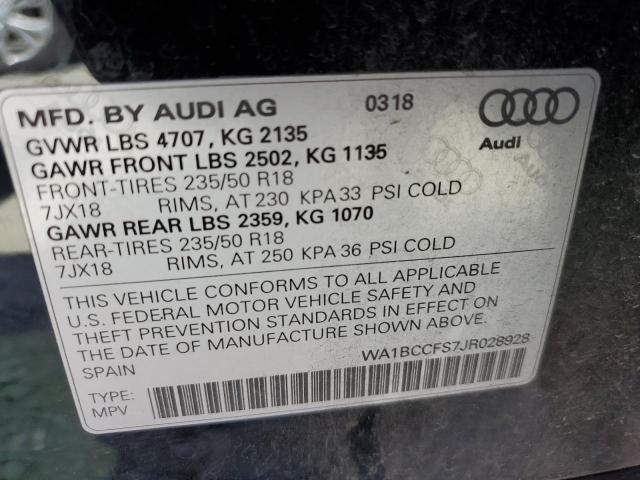 WA1BCCFS7JR028928 Audi Q3