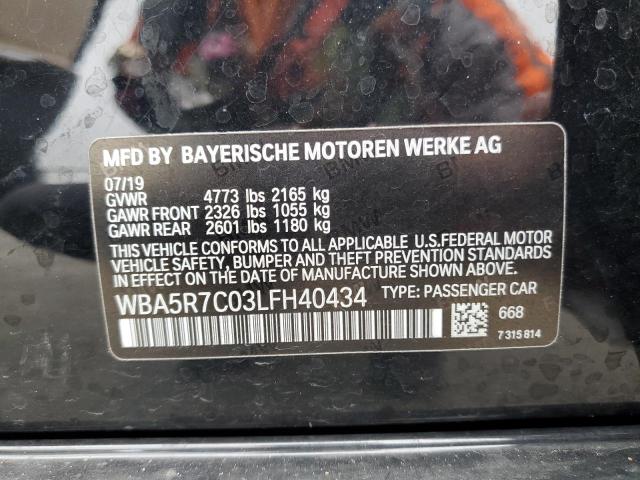WBA5R7C03LFH40434 BMW 330I