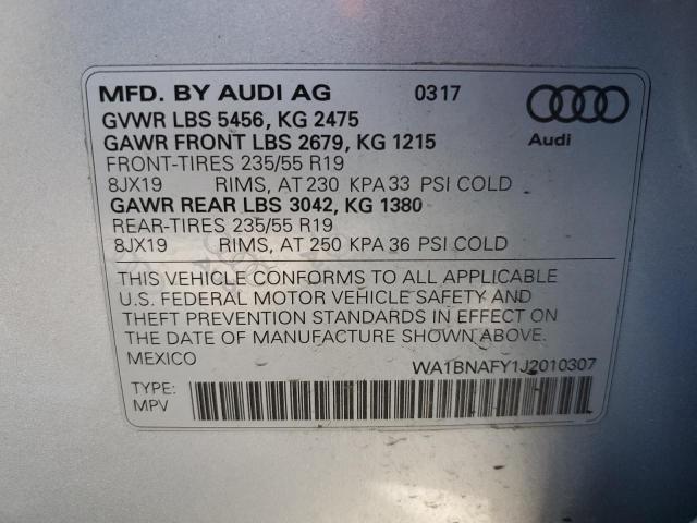 WA1BNAFY1J2010307 Audi Q5 PREMIUM
