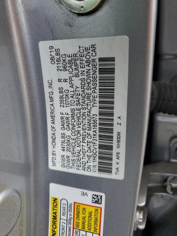 1HGCV1F31KA165673 Honda l15be