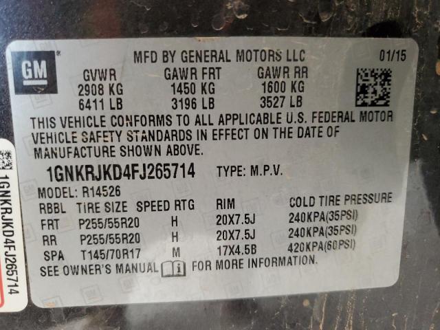 1GNKRJKD4FJ265714 Chevrolet llt