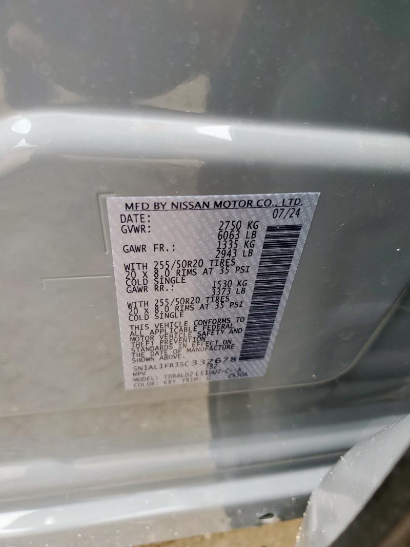 5N1AL1FR3SC332678 Infiniti QX60 LUXE