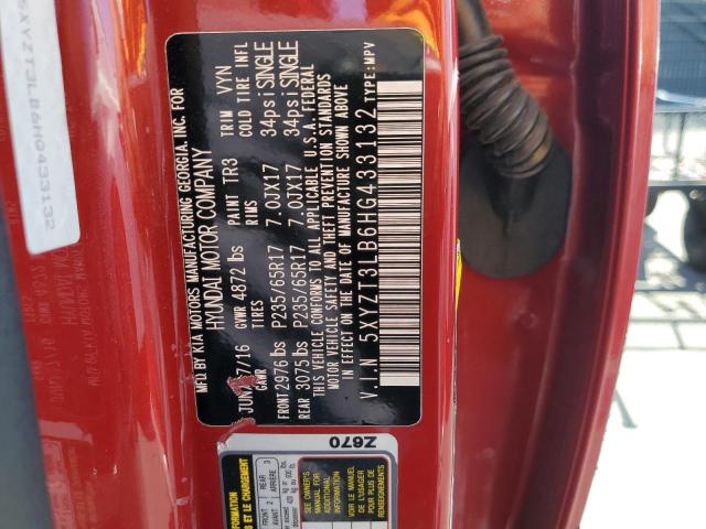 5XYZT3LB6HG433132 Hyundai gdi theta ii