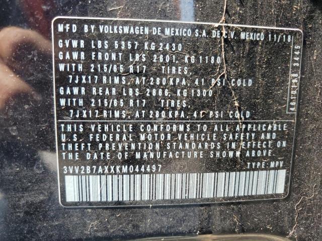 3VV2B7AXXKM044497 Volkswagen TIGUAN SE