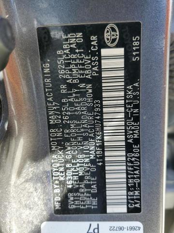 4T1BF1FK6HU747933 Toyota 2ar-fe