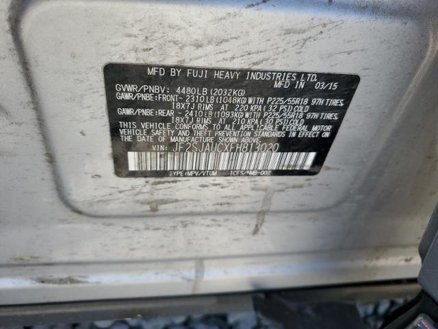 JF2SJAUCXFH813020 Subaru 2.5na u5