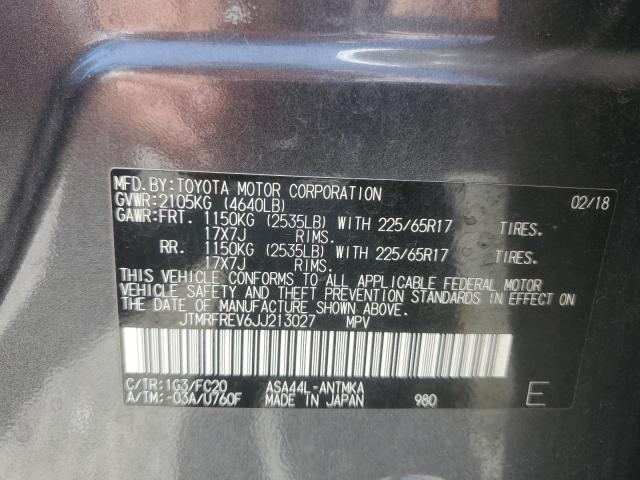 JTMRFREV6JJ213027 Toyota 2ar-fe