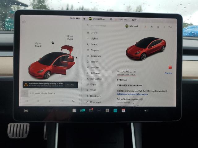 5YJ3E1EBXKF447115 Tesla MODEL 3