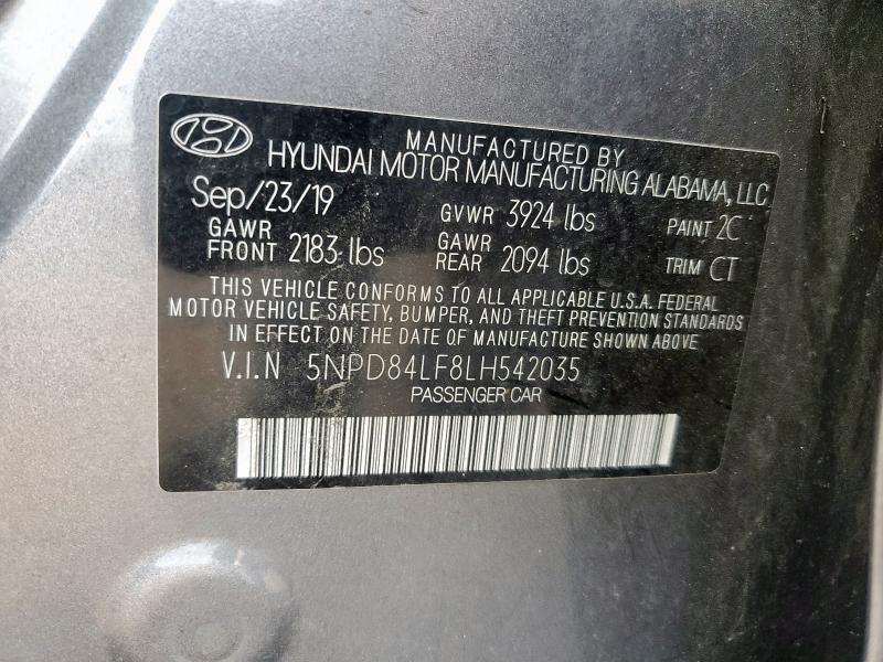 5NPD84LF8LH542035 Hyundai ELANTRA SE