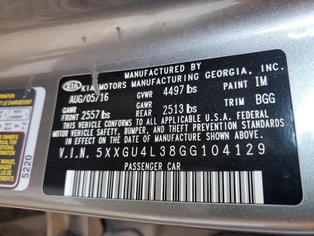 5XXGU4L38GG104129 KIA t-gdi theta ii