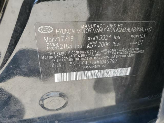5NPD84LF6HH045797 Hyundai 2017