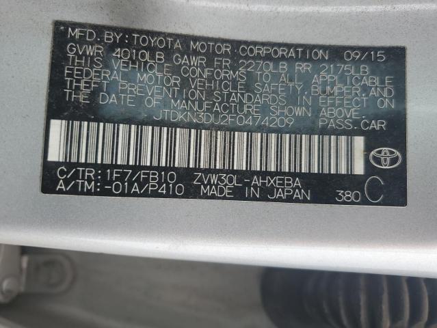 JTDKN3DU2F0474209 Toyota Prius
