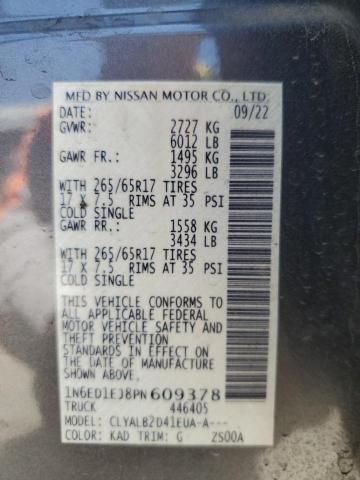 1N6ED1EJ8PN609378 Nissan 2023