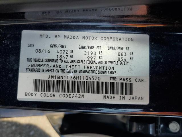 JM1BN1L36H1104570 Mazda 3 TOURING