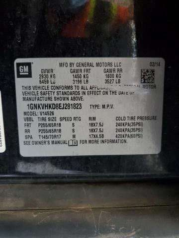 1GNKVHKD8EJ281823 Chevrolet llt