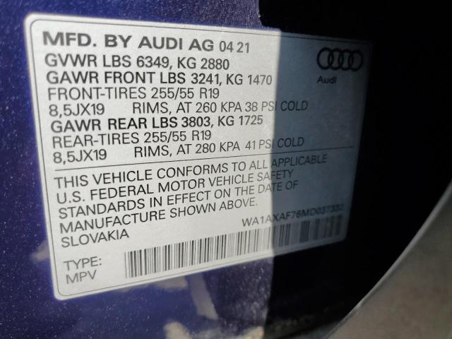 WA1AXAF76MD037332 Audi 55 tfsi (3.0t)