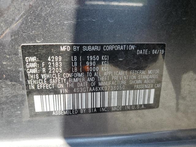 4S3GTAA6XK3738050 Subaru 2019