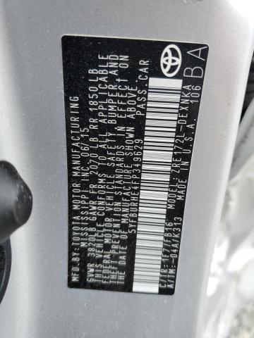 5YFBURHE4FP349629 Toyota 2zr-fe