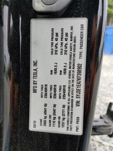 5YJ3E1EA7KF398902 Tesla 2019