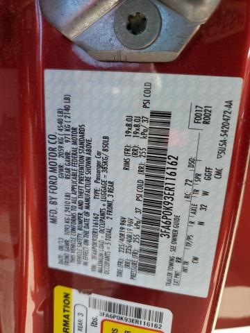 3FA6P0K93ER116162 Ford 2014
