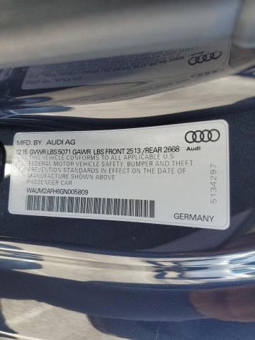 WAUM2AFH6GN005809 Audi 2016