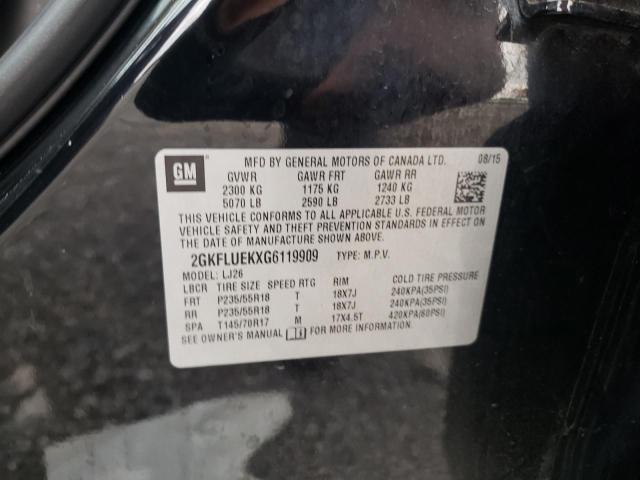 2GKFLUEKXG6119909 GMC Terrain Slt