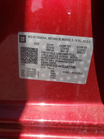 3GTP9EED4KG287709 GMC Sierra K1500 At4