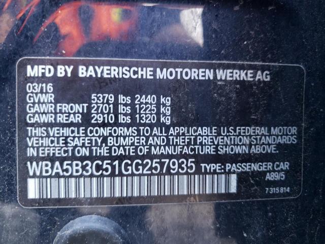 WBA5B3C51GG257935 BMW 535 XI