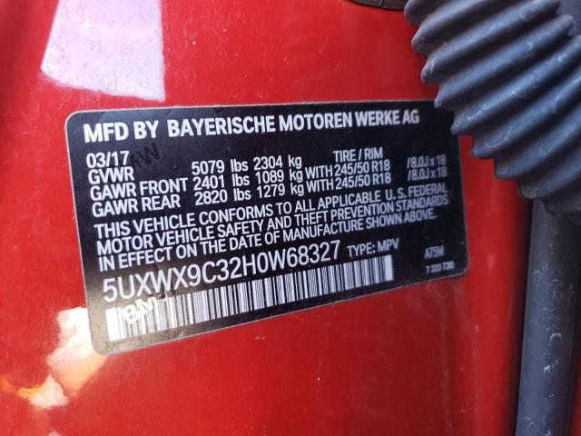 5UXWX9C32H0W68327 BMW X3 Xdrive28i