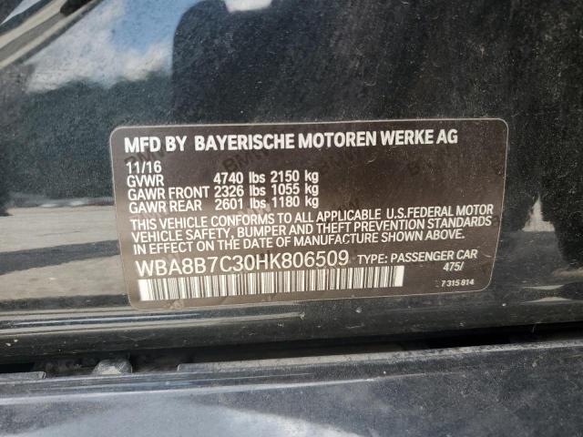 WBA8B7C30HK806509 BMW 340 XI