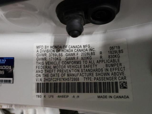 2HGFC2F67KH572868 Honda Civic Lx