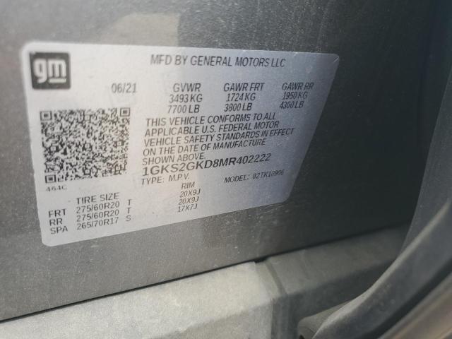 1GKS2GKD8MR402222 GMC Yukon Xl K1500 Slt
