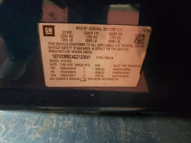 1GTV2MEC4GZ123641 GMC Sierra K1500 Sle
